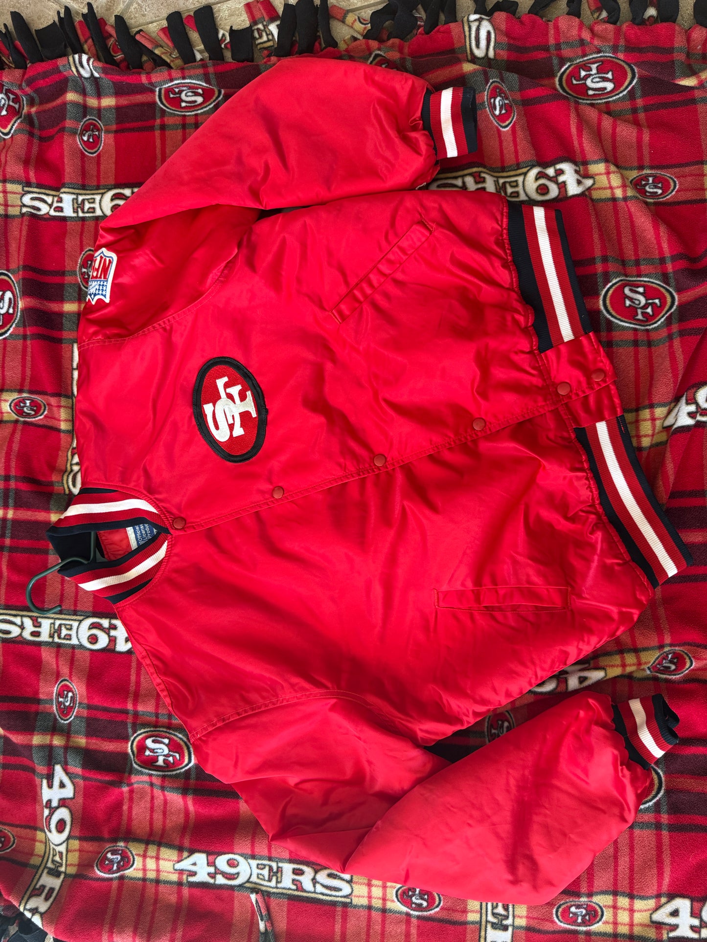 Vintage 49ers Starter Red Satin Silky Jacket