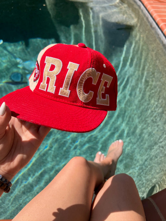 Vintage Jerry Rice 49ers Hat β Rare 90s Snapback