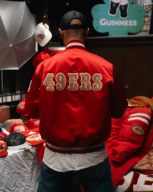 Vintage 49ers Starter Red Satin Silky Jacket