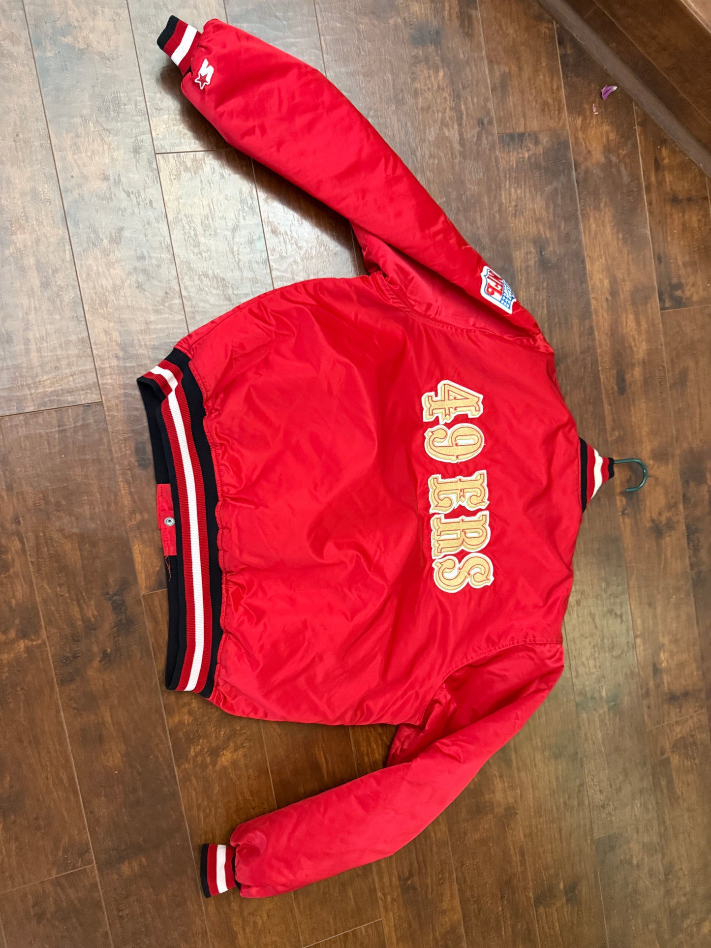 Vintage 49ers Starter Red Satin Silky Jacket