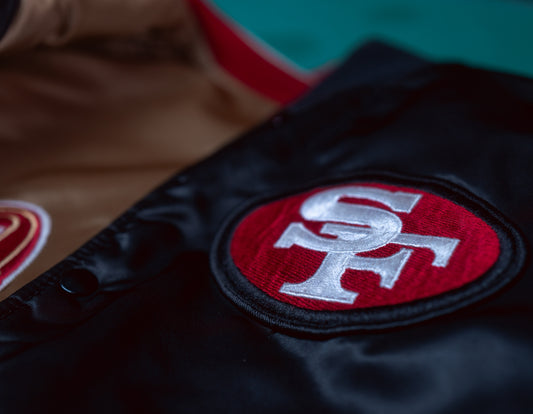 80s San Francisco 49ers Starter Coaches Edition Reversible Satin Jacket β Rare XL