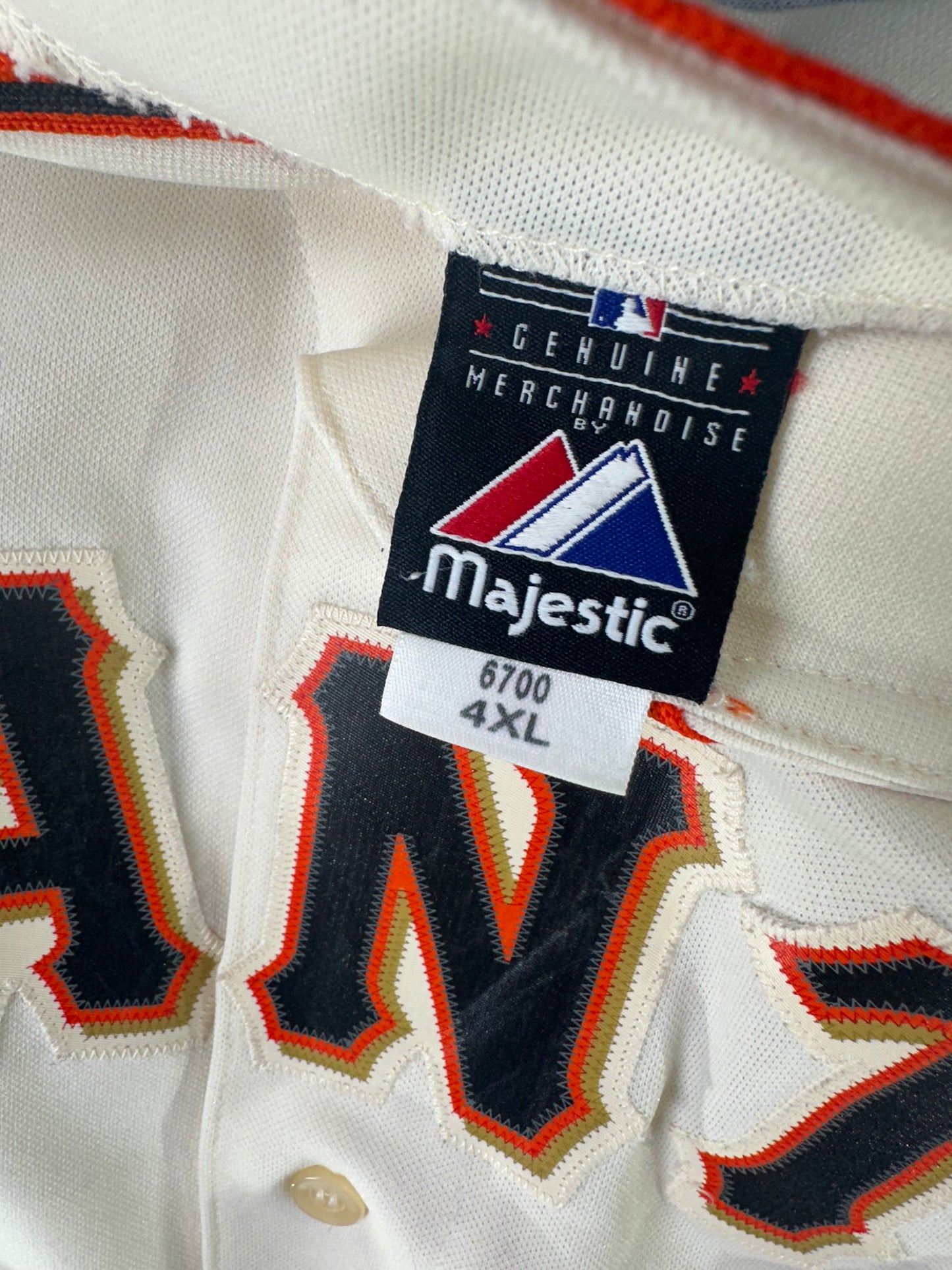 2010 San Francisco Giants World Series Champions “CHAMPS 10” Majestic Jersey — 4XL
