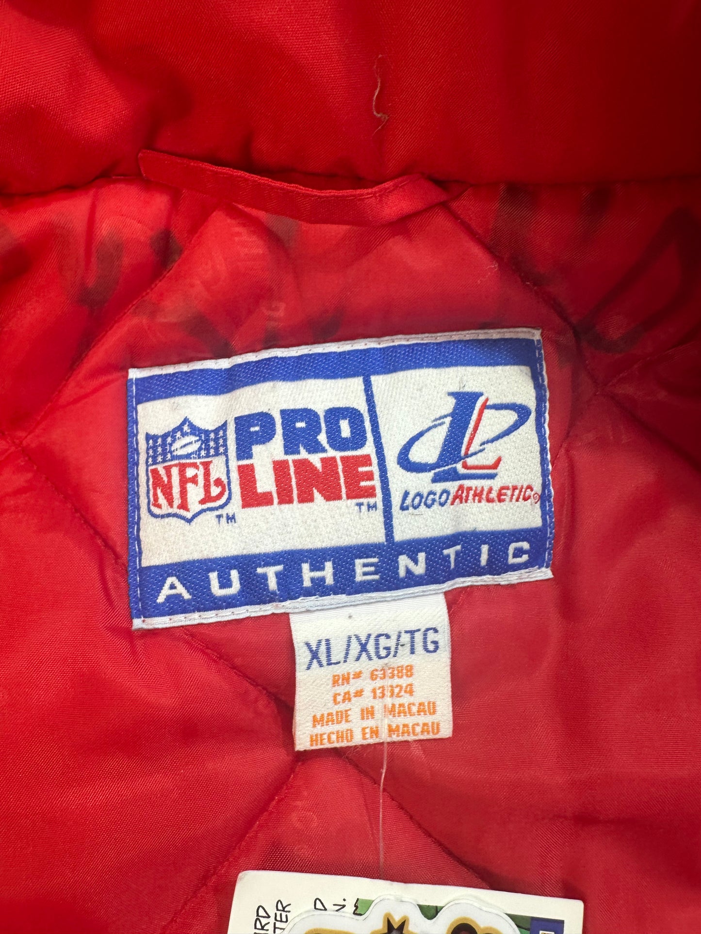 1990s Logo Athletic San Francisco 49ers NFL Pro Line Authentic Puffer Jacket XL