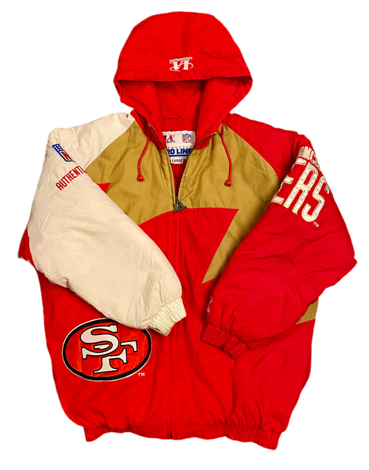 (SOLD) Vintage San Francisco 49ers Shark Tooth Jacket - Size Large - $170 🔥