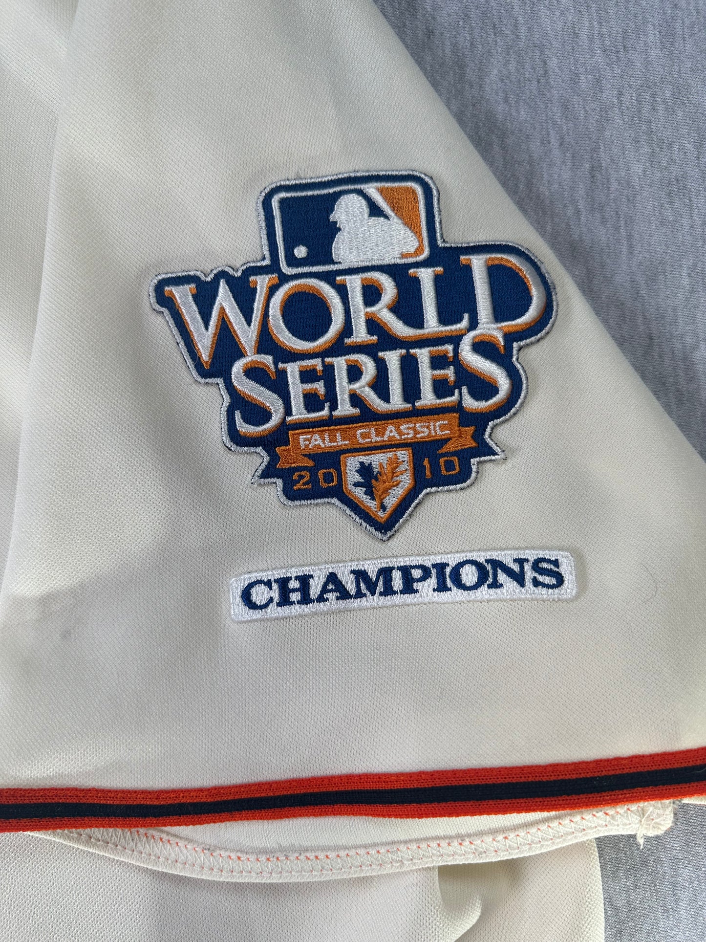 2010 San Francisco Giants World Series Champions “CHAMPS 10” Majestic Jersey — 4XL