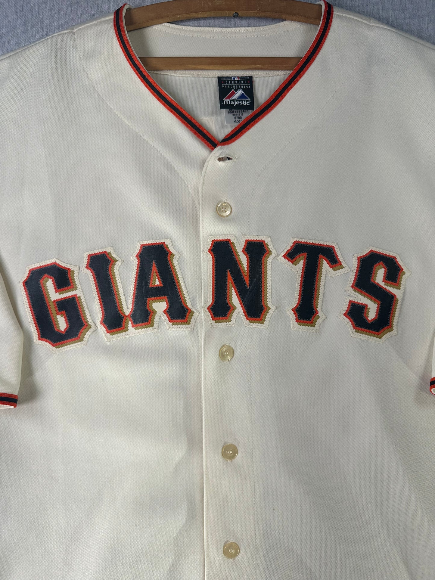 2010 San Francisco Giants World Series Champions “CHAMPS 10” Majestic Jersey — 4XL