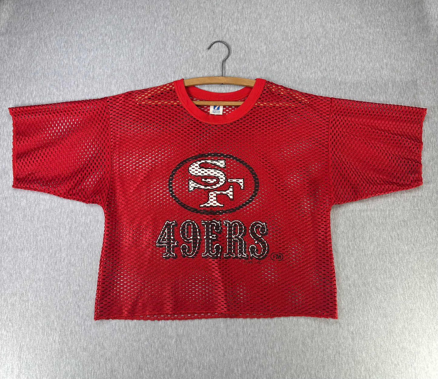 Vintage 49ers Logo 7 Mesh Cropped Football Jersey