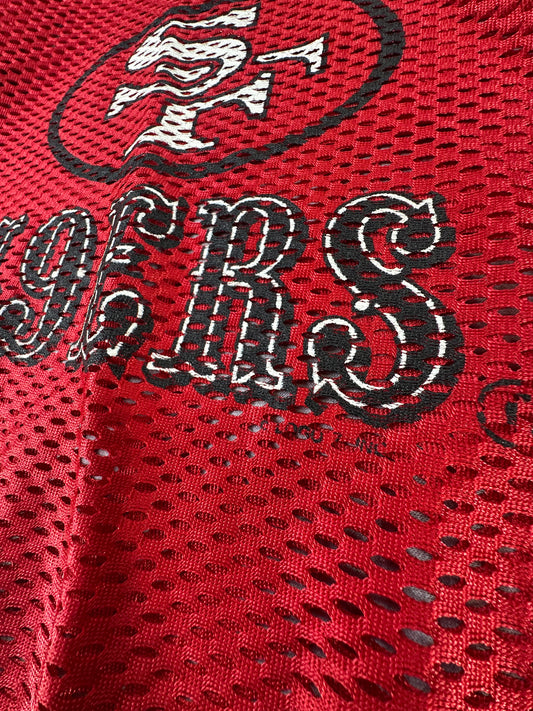 Vintage 49ers Logo 7 Mesh Cropped Football Jersey