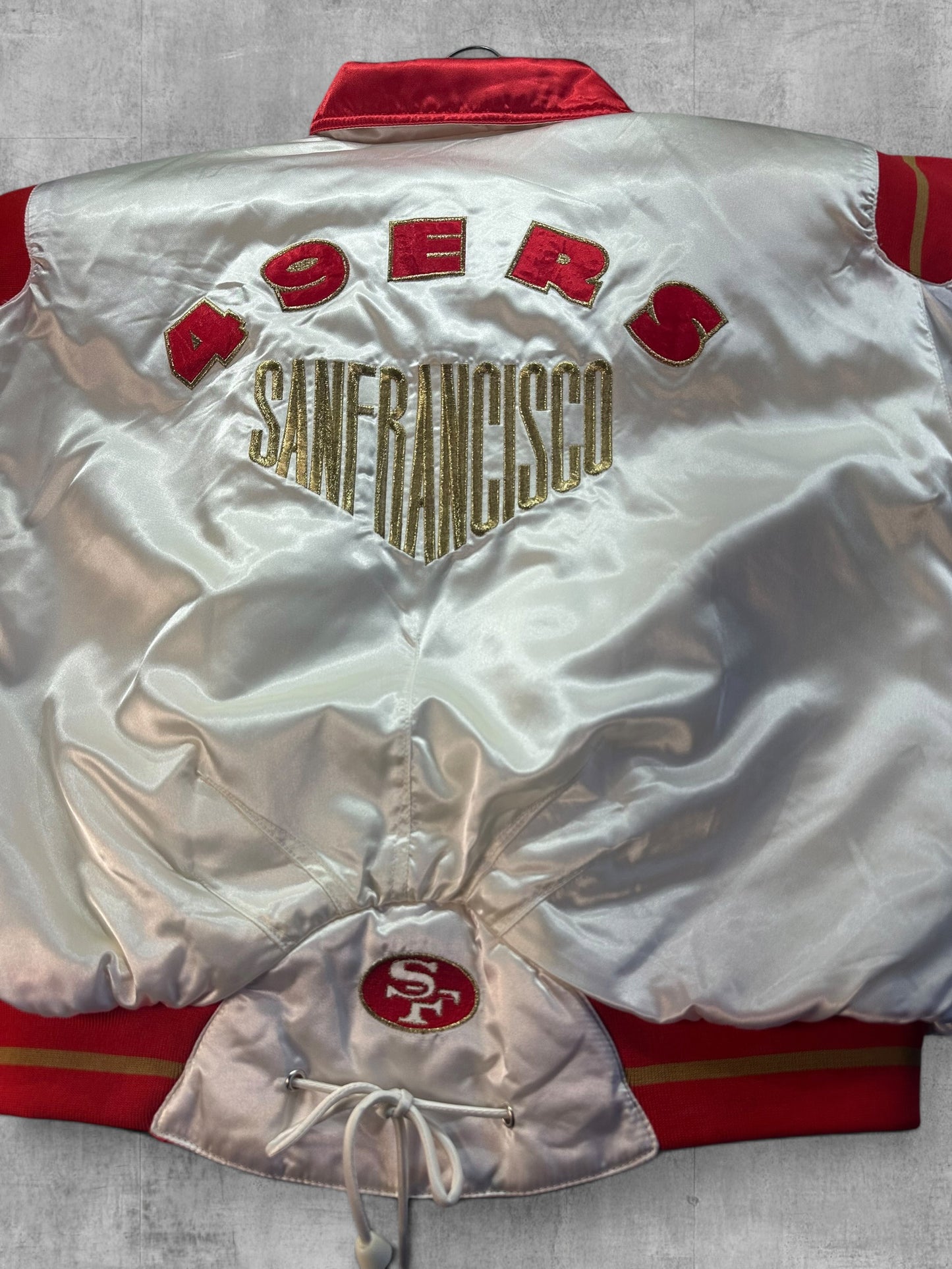 Vintage San Francisco 49ers Spirit by Cliff Engle Satin Jacket Cheerleader