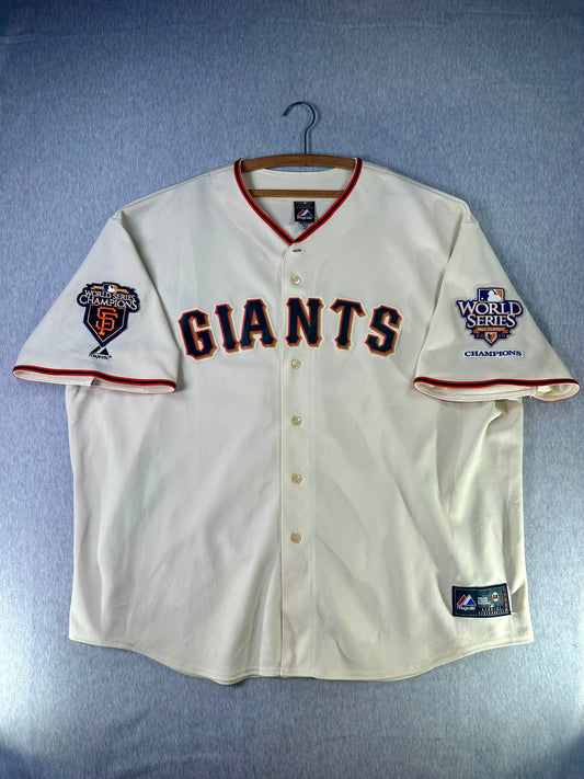 2010 San Francisco Giants World Series Champions “CHAMPS 10” Majestic Jersey — 4XL