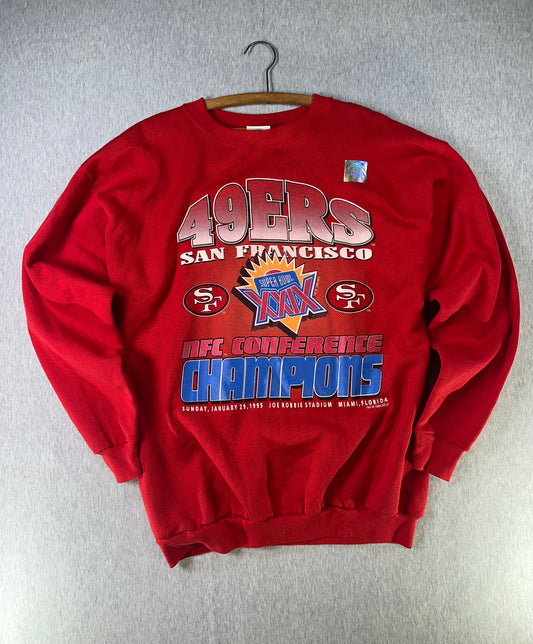 Vintage 1995 San Francisco 49ers Super Bowl XXIX NFC Champions Sweatshirt — NOS 2XL