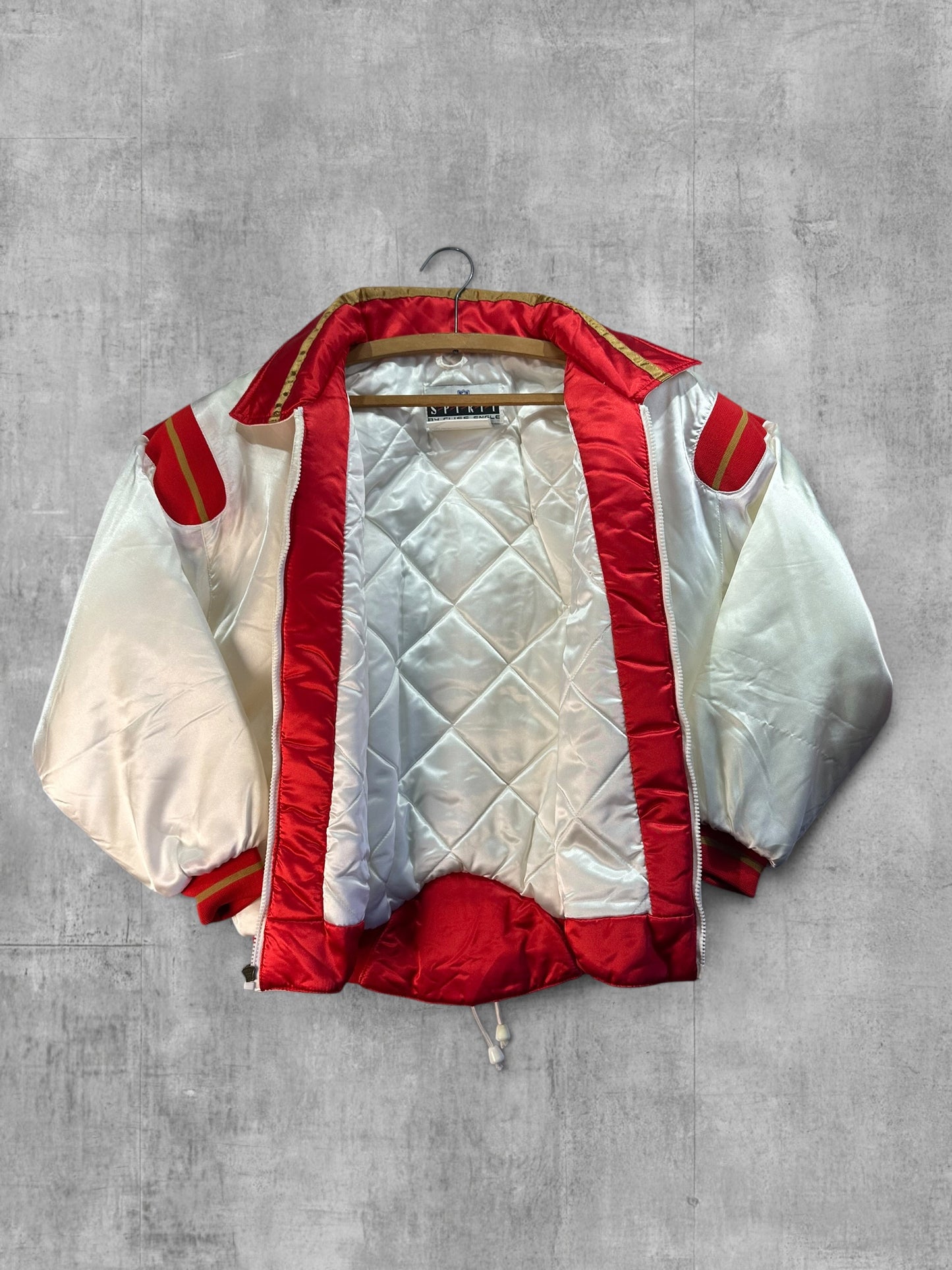 Vintage San Francisco 49ers Spirit by Cliff Engle Satin Jacket Cheerleader