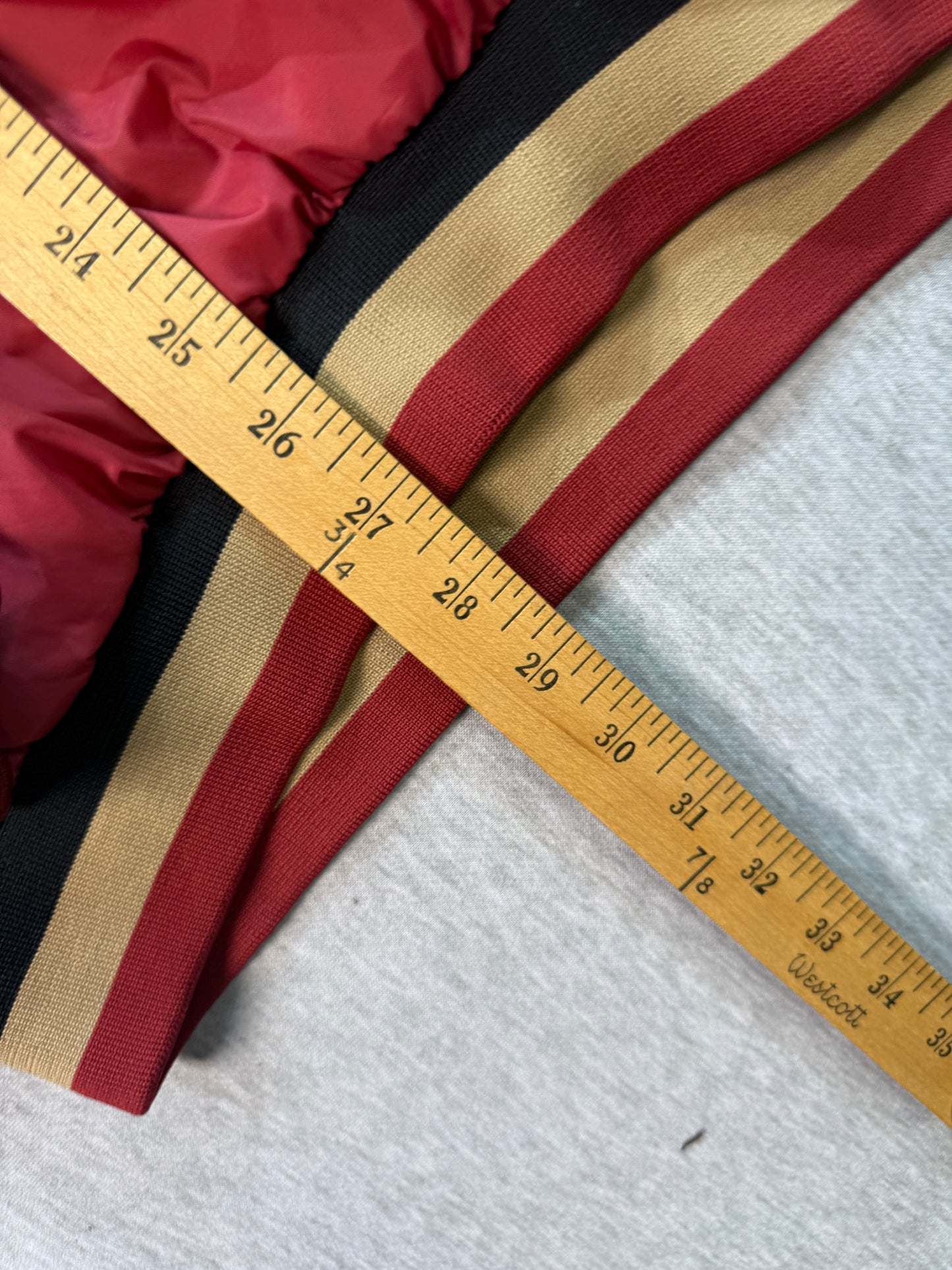 49ers Chalk Line by Jerzees 90s Pullover Jacket 2XL Red Black Gold. Rare collab