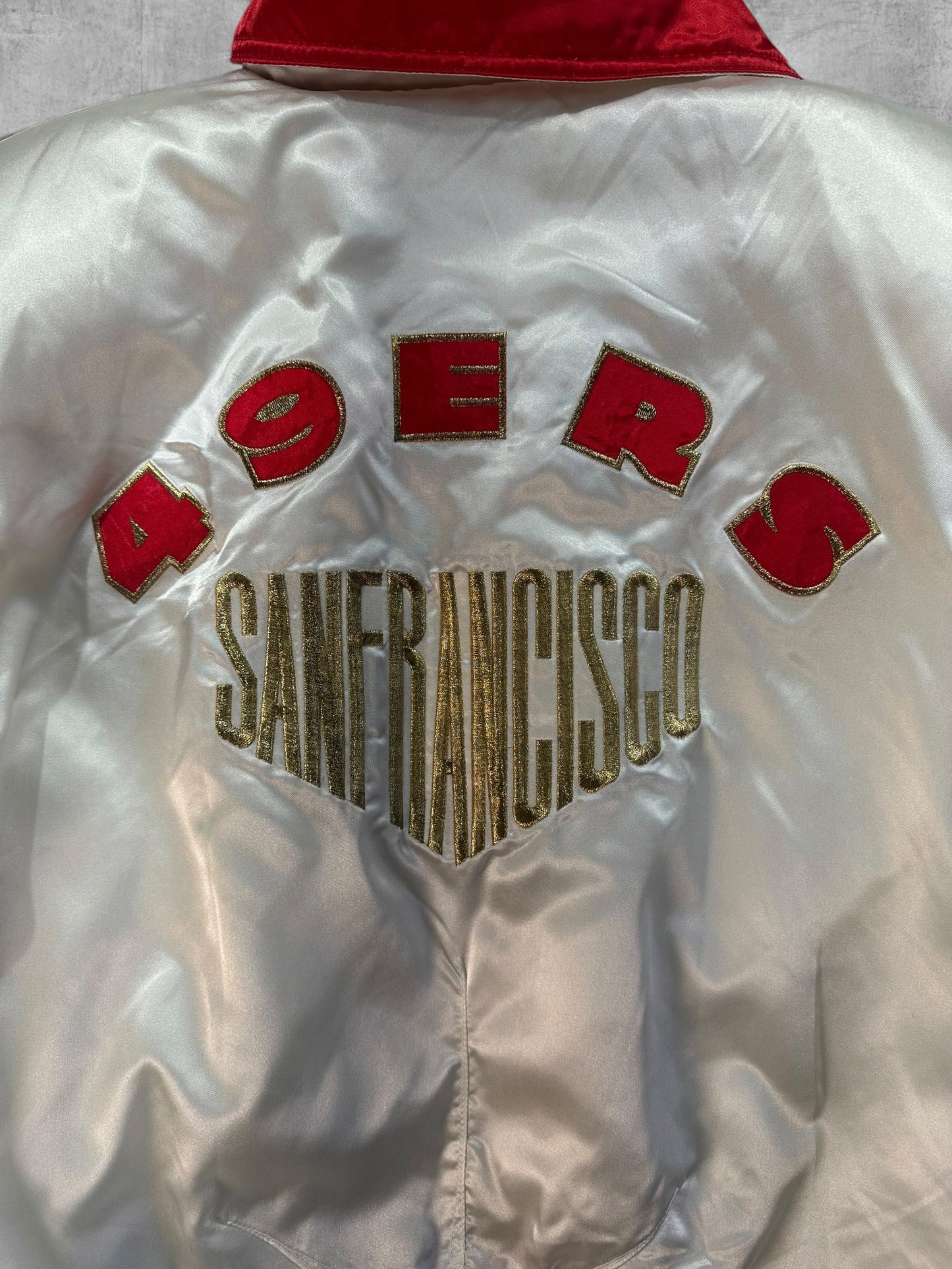 Vintage San Francisco 49ers Spirit by Cliff Engle Satin Jacket Cheerleader