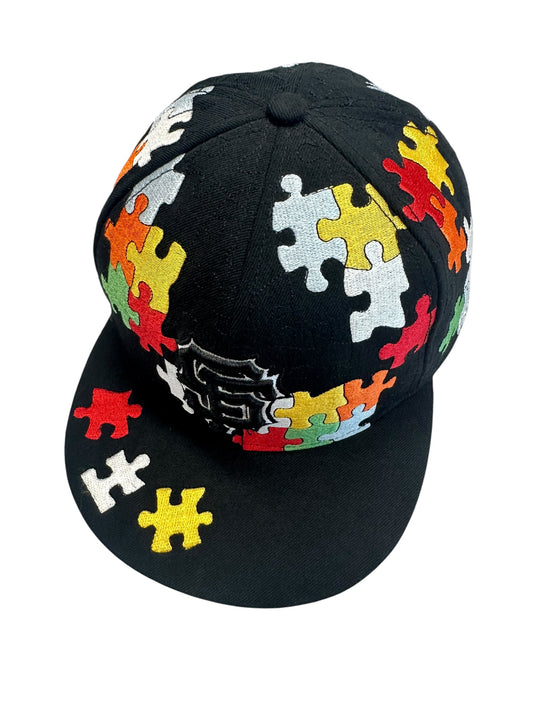 New Era 59FIFTY San Francisco Giants Puzzle Fitted Hat – Black – Size 7 1/2