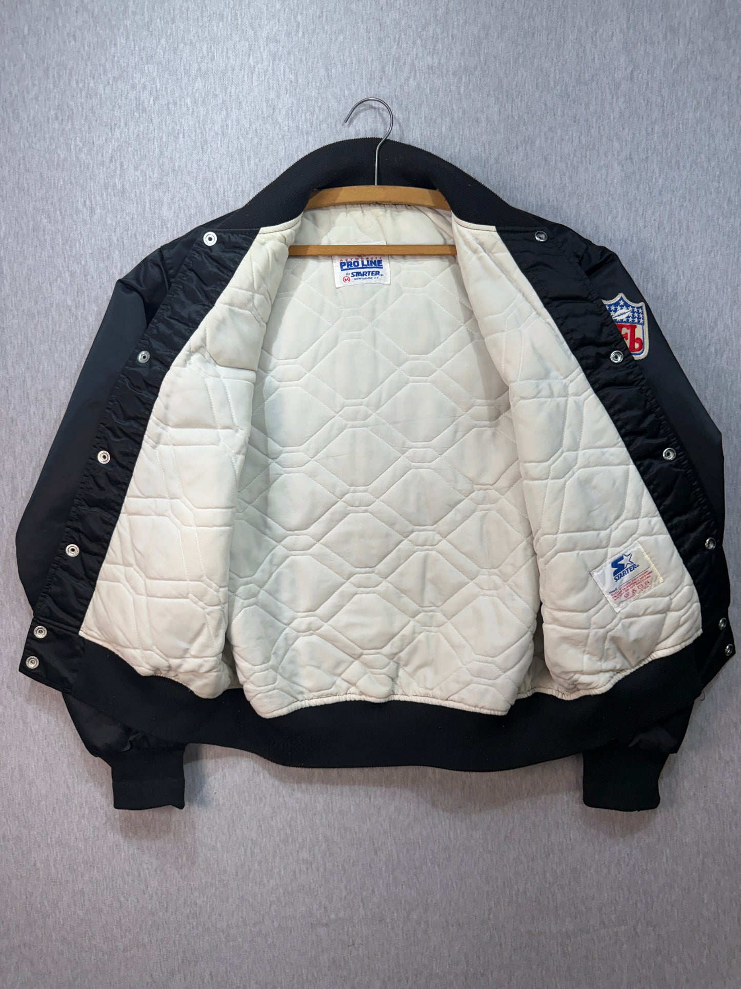 80s/90s ChalkLine Satin 49ers jacket black with that Rare bold SF logo on the back
