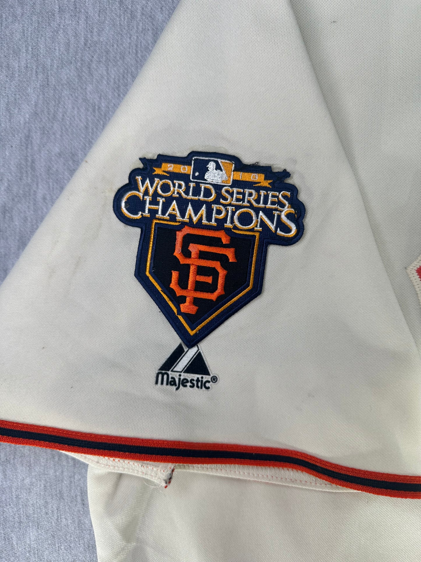 2010 San Francisco Giants World Series Champions “CHAMPS 10” Majestic Jersey — 4XL