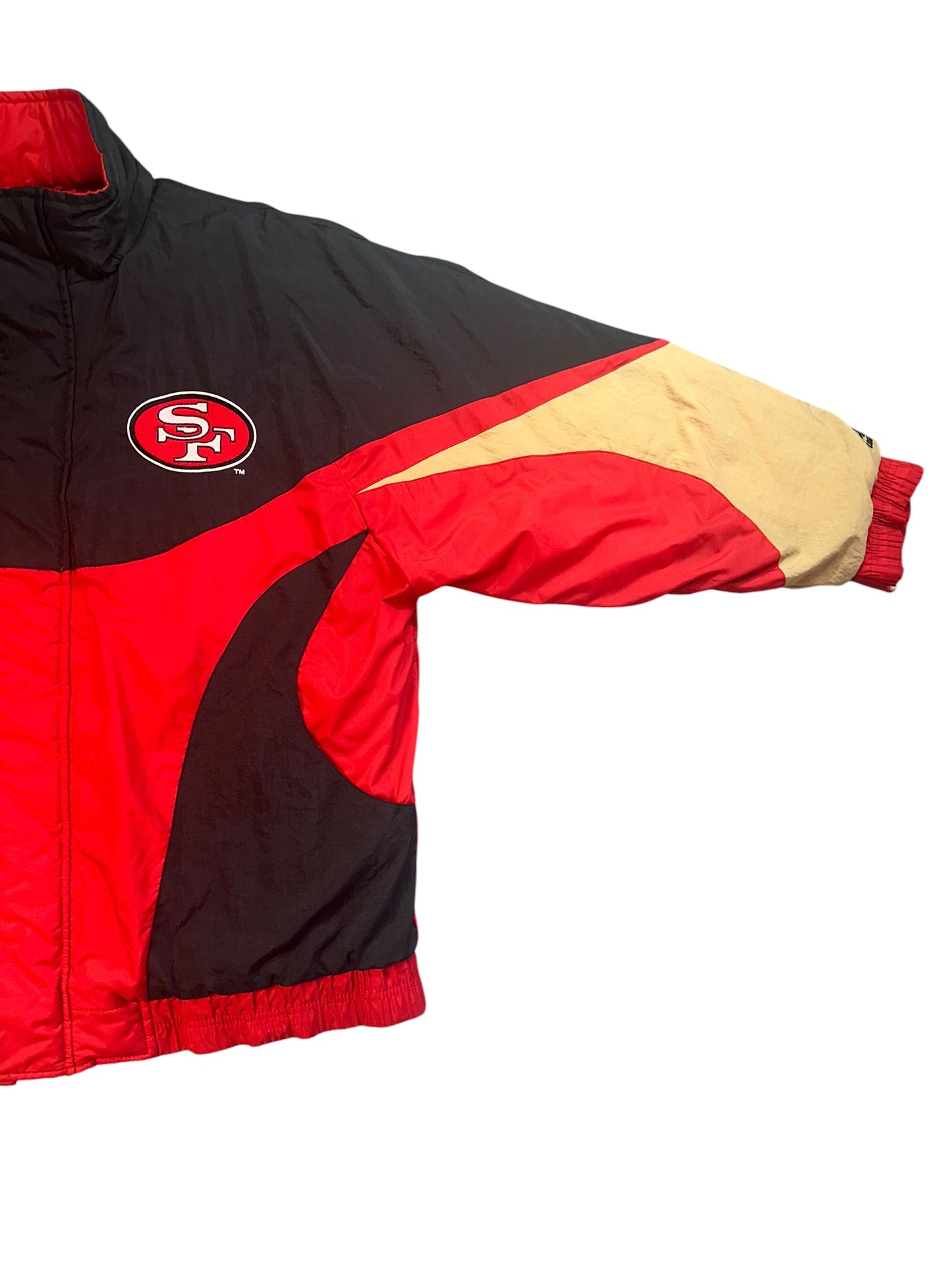 1990s Logo Athletic San Francisco 49ers NFL Pro Line Authentic Puffer Jacket XL