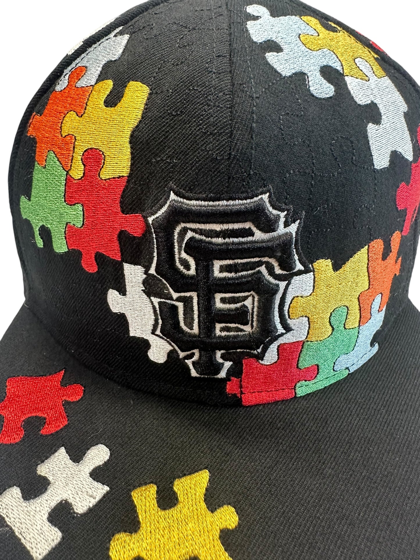 New Era 59FIFTY San Francisco Giants Puzzle Fitted Hat – Black – Size 7 1/2