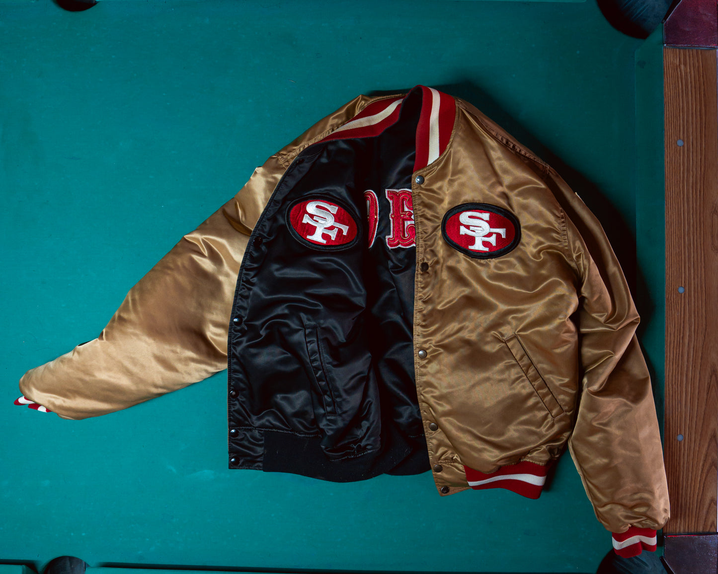80s San Francisco 49ers Starter Coaches Edition Reversible Satin Jacket – Rare XL