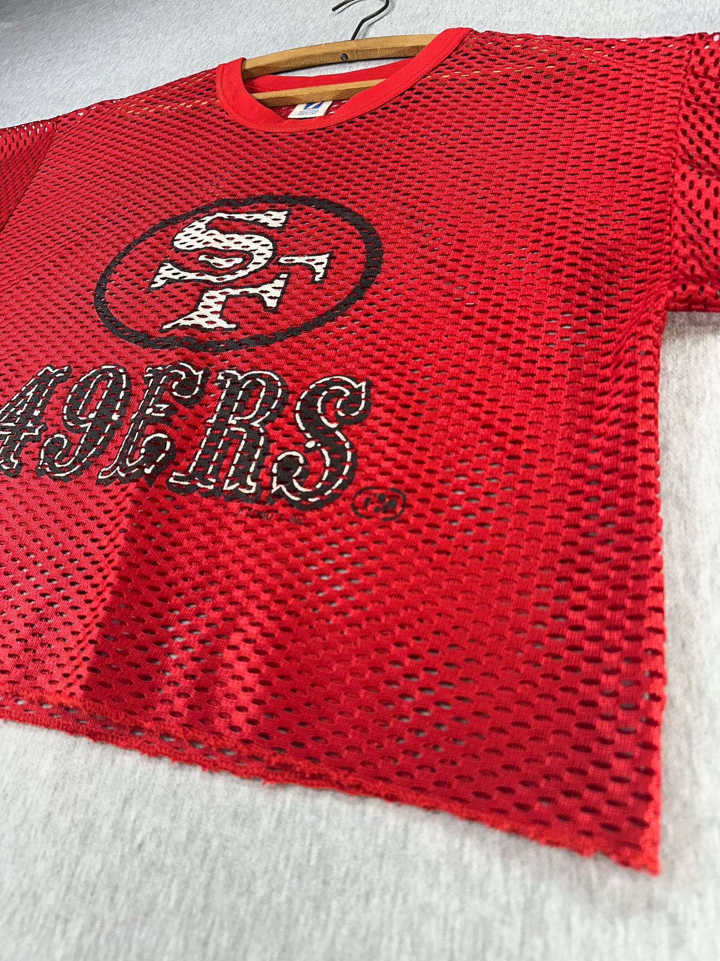 Vintage 49ers Logo 7 Mesh Cropped Football Jersey