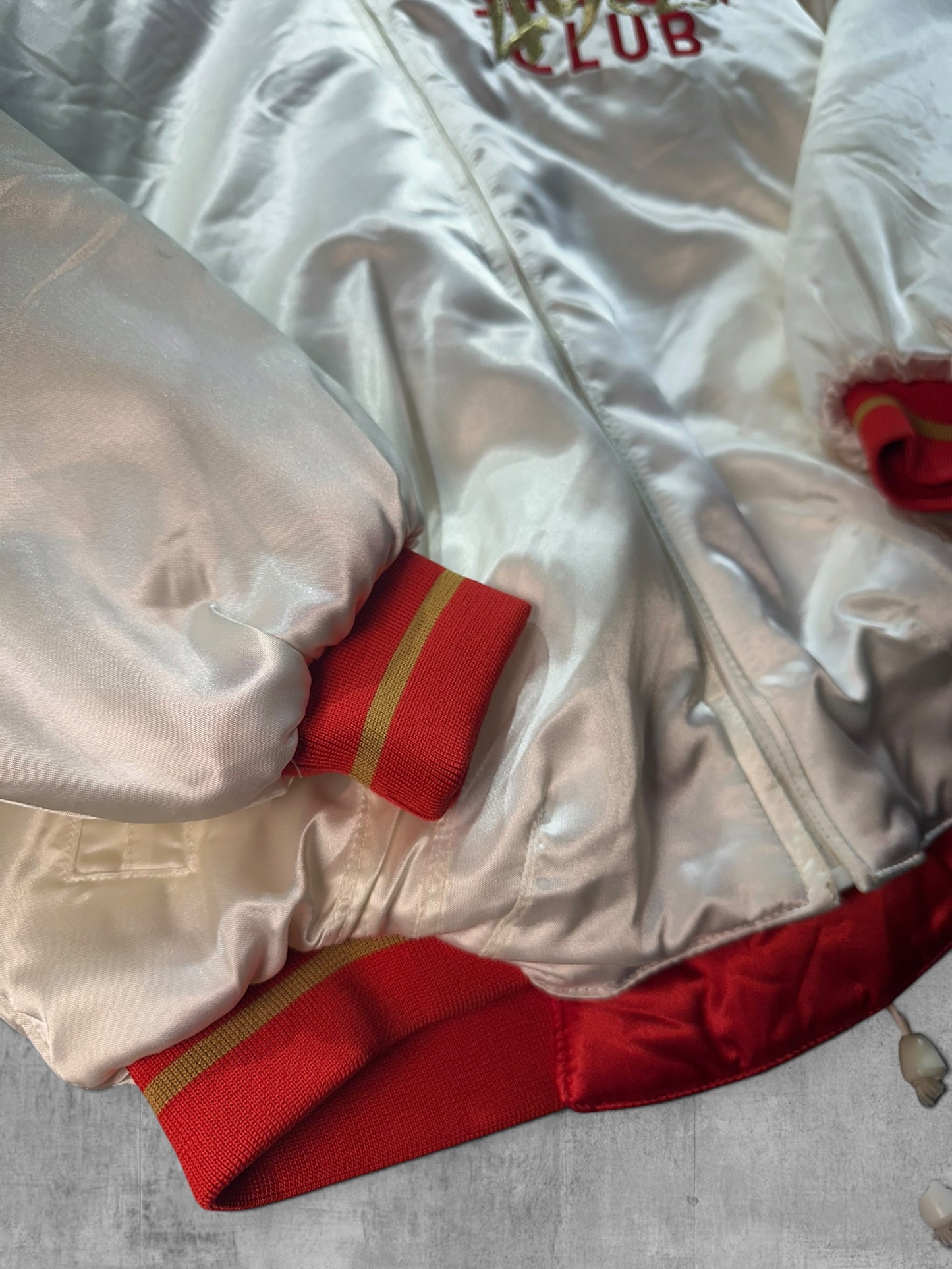 Vintage San Francisco 49ers Spirit by Cliff Engle Satin Jacket Cheerleader